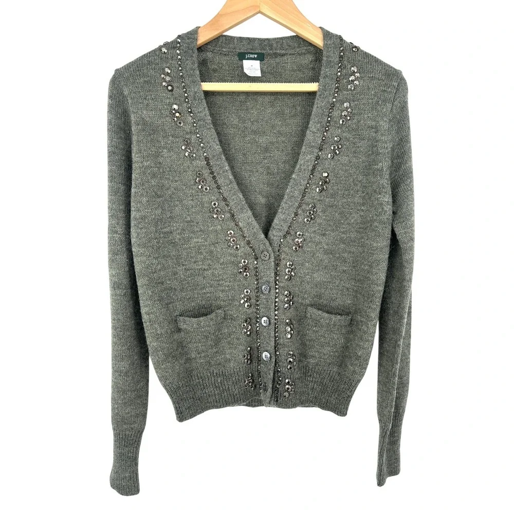 J.Crew Embellished Cardigan‎ Sweater Womens M